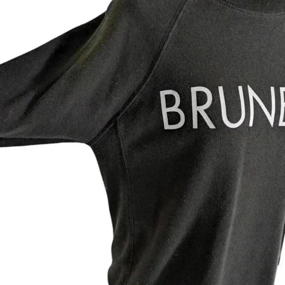 Brunette the Label Brunette Classic Sweatshirt Black Crewneck  Women's size S/M - Picture 6 of 14